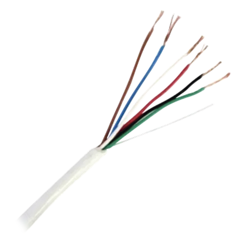 Cable para Control de Acceso / 6x20 AWG / 152 m (500 ft) / Blindado / Riser / Blanco