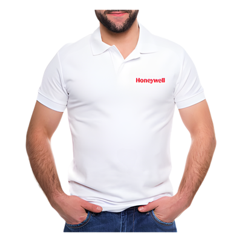 Playera polo / Algodón / Color blanco / Talla XL / Mangas cortas / Logotipo Honeywell bordado