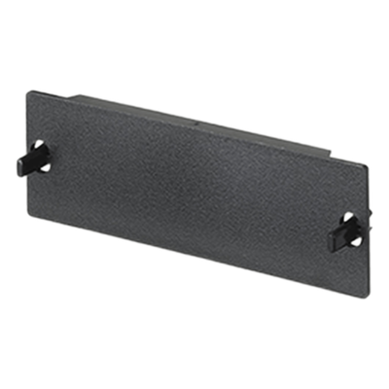 Placa Ciega FAP, Para Reservar Espacio de Uso Futuro en Paneles de Fibra Óptica, Color Negro