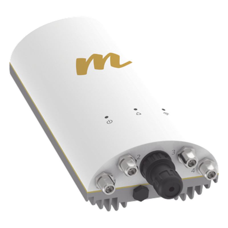 Punto de Acceso de 1.5 Gbps / MU-MIMO 4x4 / 4.9-6.4 GHz / 4 Conectores N-hembra / Hasta 100 clientes concurrentes / Incluye POE y cable de alimentación / Soporta monitoreo en la nube