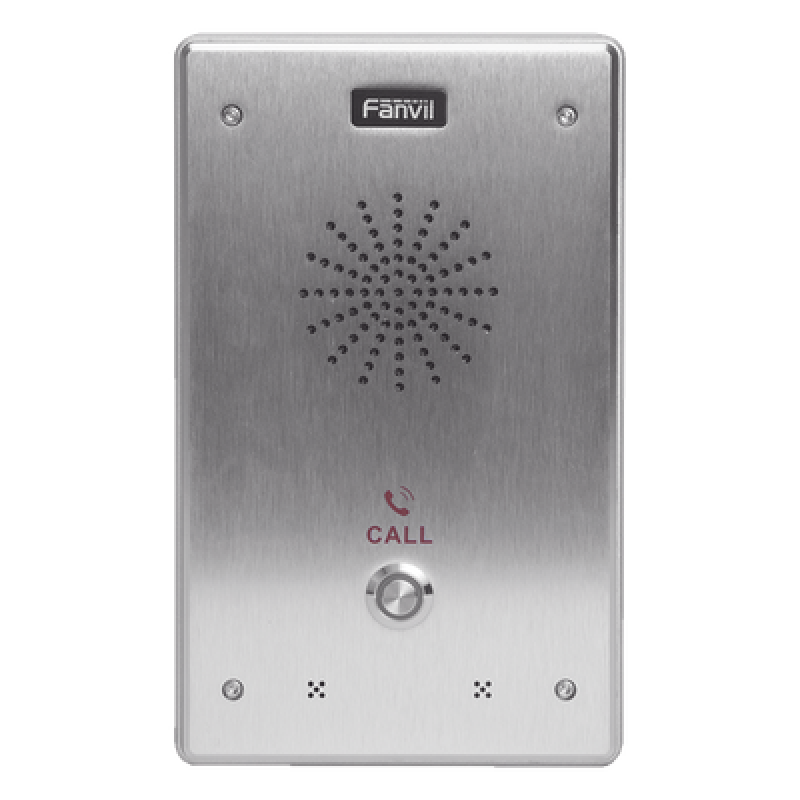 Intercomunicador IP / 2 Líneas SIP / 2 Relevadores / PoE 802.3af / Anti-Vandálico IP65 e IK10 / -40°C a 70°C