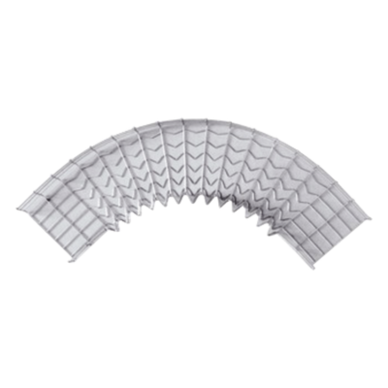 Curva Pre-Fabricada Horizontal de 90° con medidas de 54 mm de Peralte y 200 mm Ancho (54/200 mm)