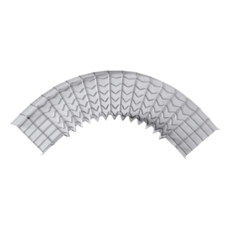 Curva Pre-Fabricada Horizontal de 90° con medidas de 54 mm de Peralte y 300 mm Ancho (54/300 mm)