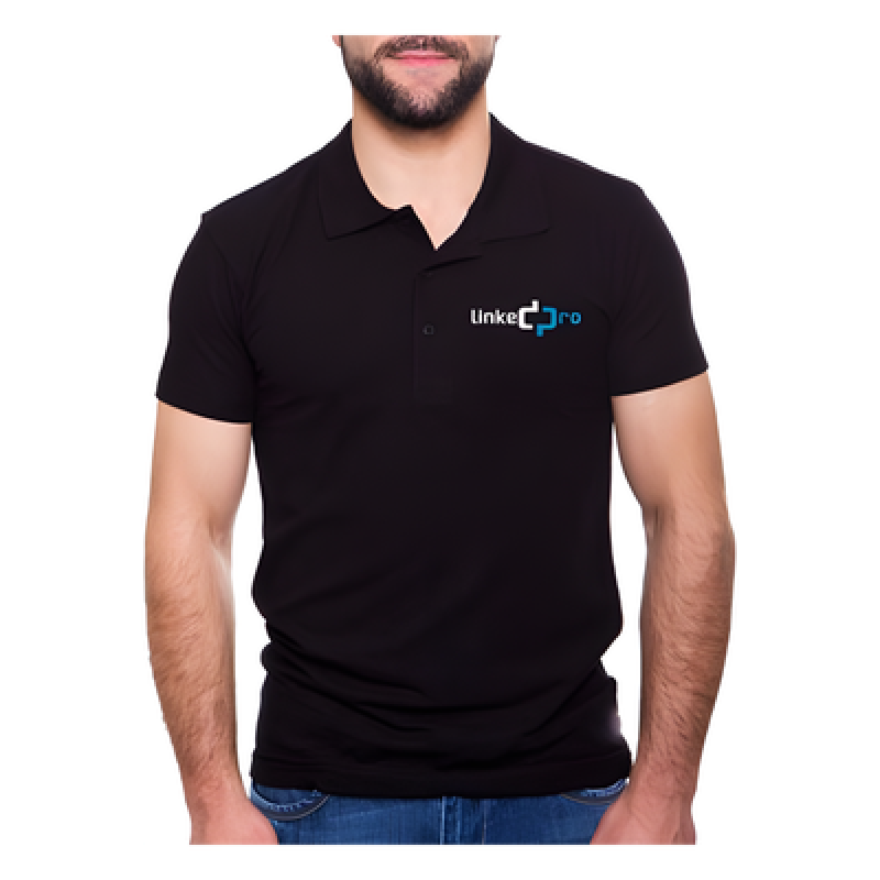Playera Polo / Algodón Transpirable / Color Negro / Talla Chica
