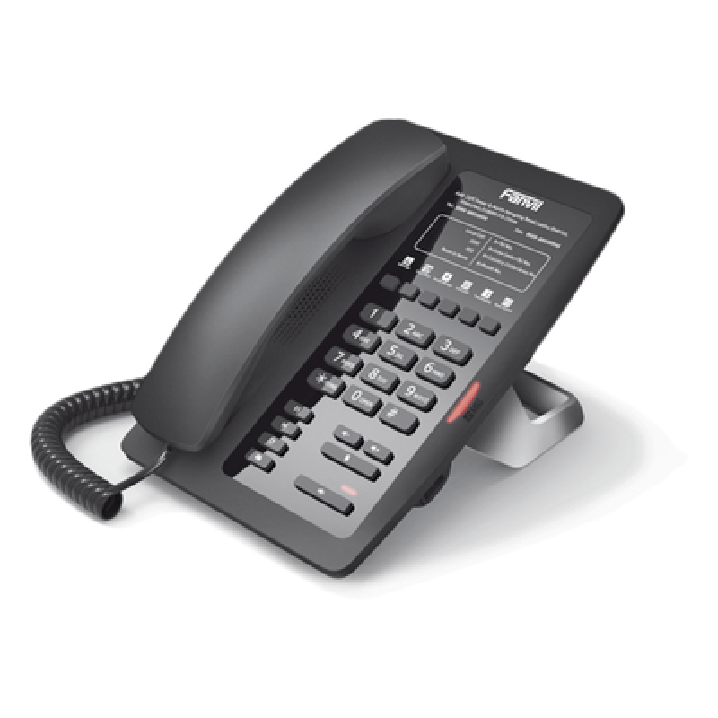 Teléfono IP para Hotelería / 6 Teclas Programables Hotline / PoE 802.3af / 2 Puertos Ethernet 10/100 Mbps / VxWorks / Sin Pantalla