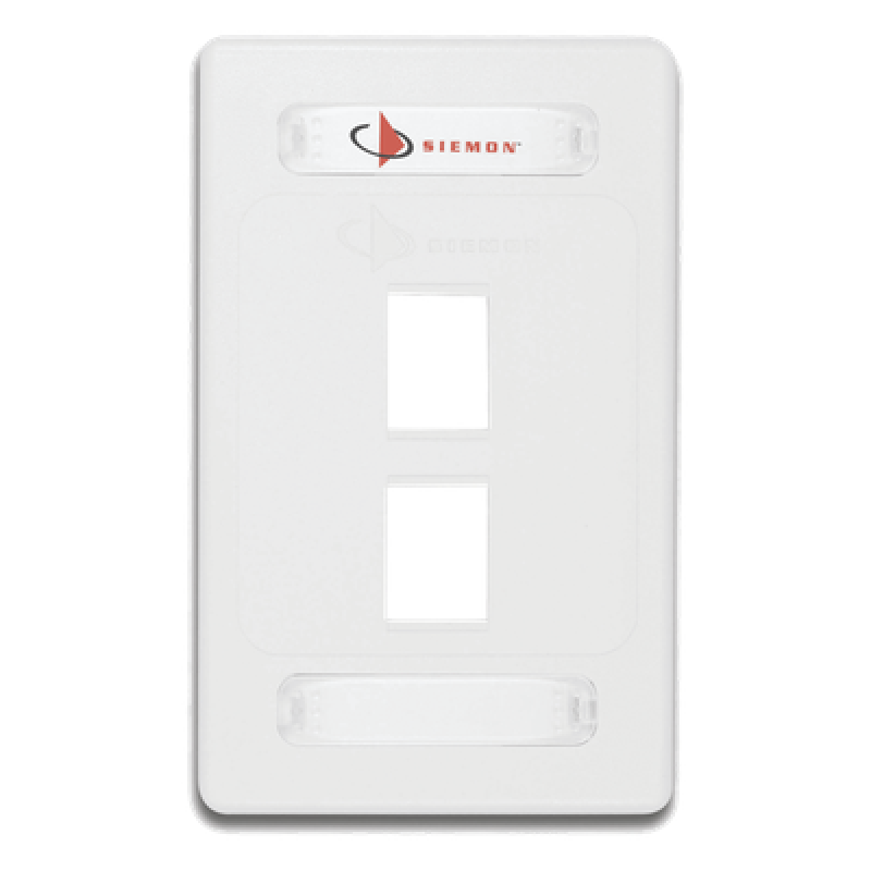 Placa de Pared Modular 10G MAX de 2 Salidas, Color Blanco