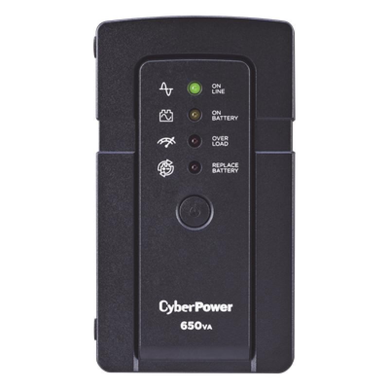 UPS de 650 VA/400 W, Topología Standby, Compacto, Entrada 120 Vca NEMA 5-15P, Con 3 Tomas Respaldo/Protección y 3 Tomas Solo Protección NEMA 5-15R