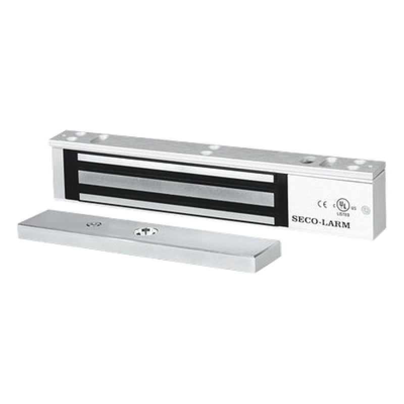Chapa Magnética Electromagnética / 600 lb (272 kg) / 12/24 VDC Seleccionable / Sensor de Estado de Unión / LED / Uso Interior