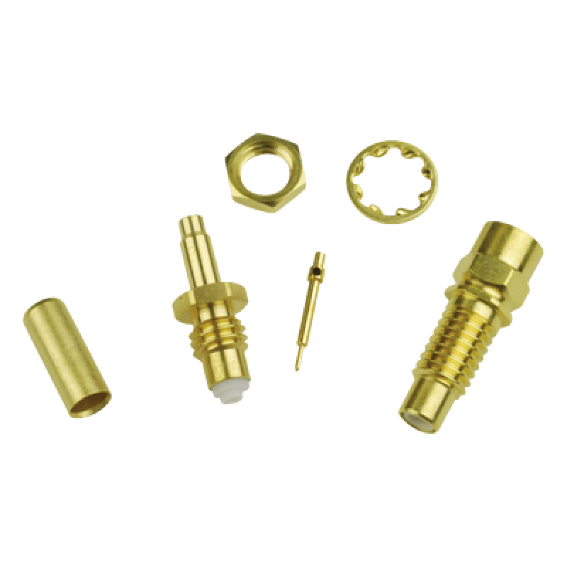 Conector Jack SMC de Anillo Plegable para Cable RG-316 y Montaje en Chasis.