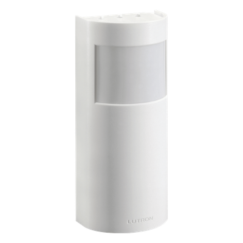 Sensor de ocupación y vacancia inalámbrico de esquina, PIR 90°, cobertura hasta 232.3 m² y alcance de 15.2 m, a batería, compatible con RadioRA 2, RA2 Select, RadioRA 3 y Vive