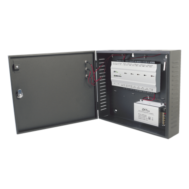 Controlador de Acceso 4 Puertas / 20,000 Huellas 30,000 Tarjetas / ADMS PUSH / TCP/IP / Gabinete y Fuente 12V 5A
