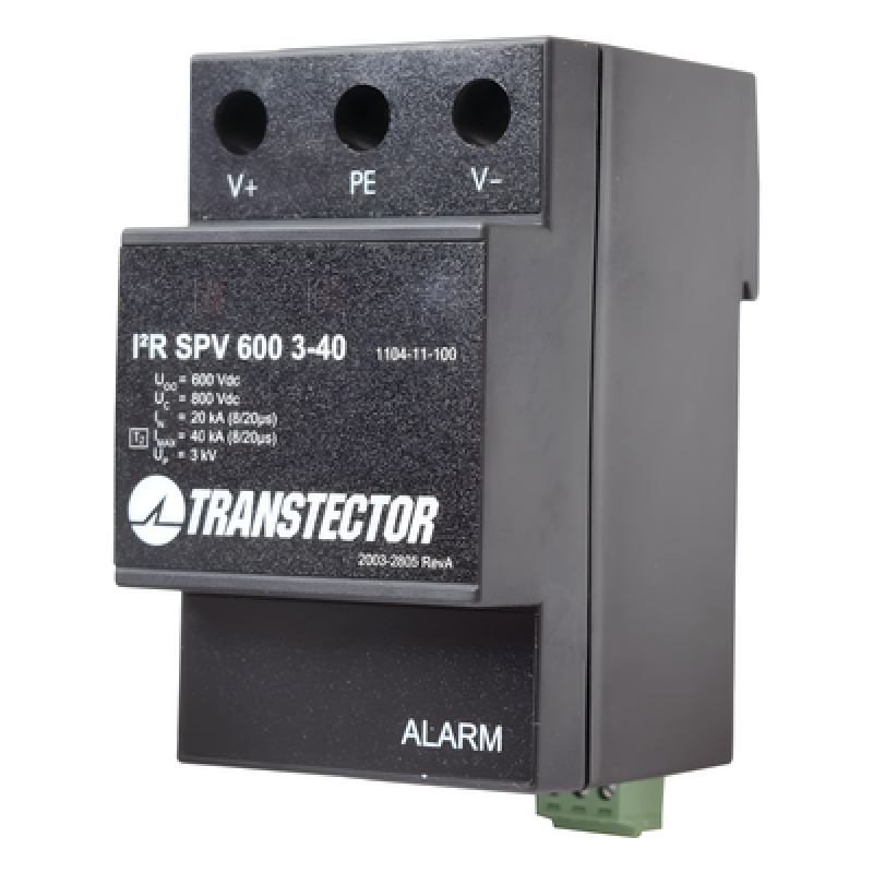 Supresor de Sobretensiones / 600 VDC / 20 kA In / 40 kA Imax Tipo 2 / DIN Rail
