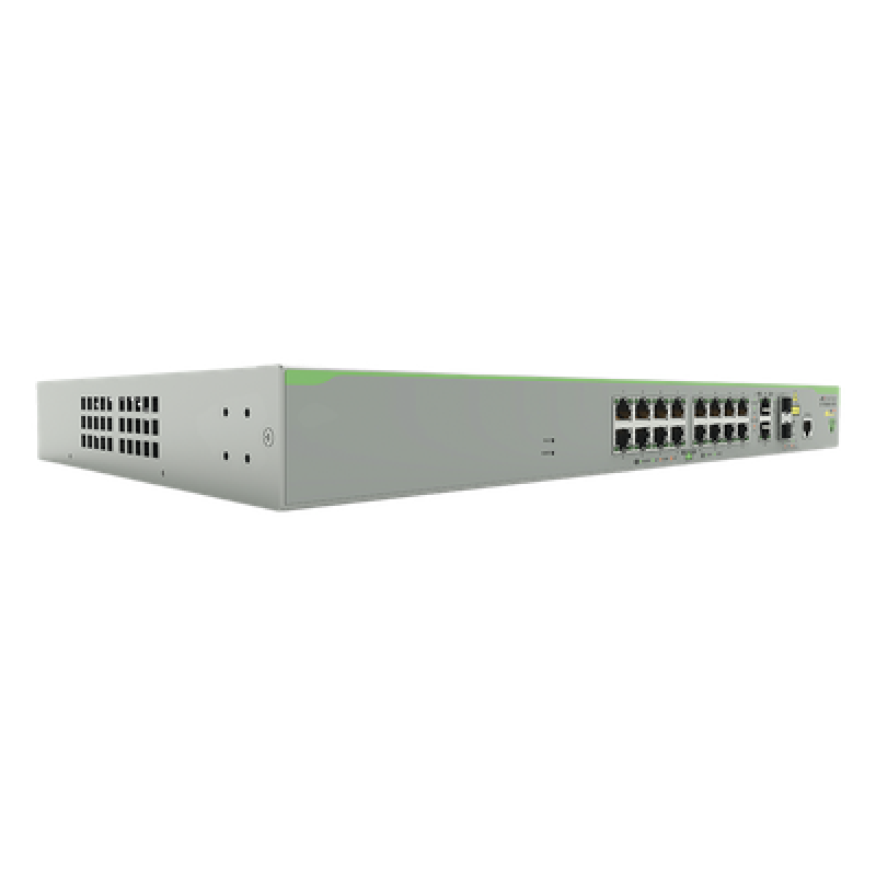 Switch PoE+ Administrable CentreCOM FS980M, Capa 3 de 16 Puertos 10/100 Mbps + 2 puertos RJ45 Gigabit/SFP Combo, 250W