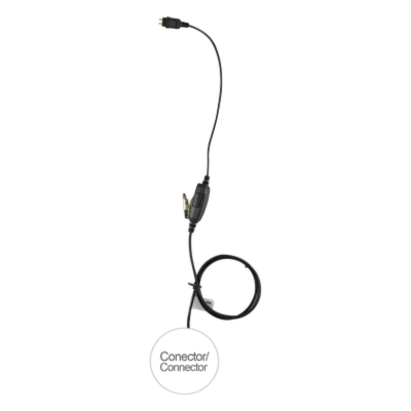 Micrófono de 1 Cable / Kevlar Reforzado / Conector 5 lb / PTT Ergonómico / Serie LOC / Compatible KENWOOD PKT-23K