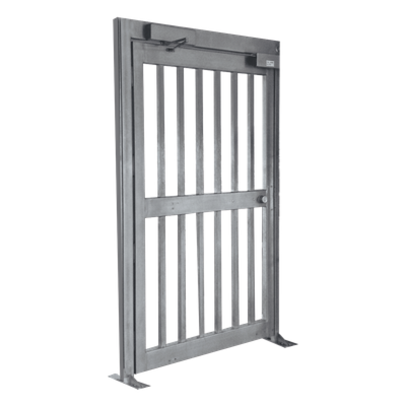 Puerta de Alta Seguridad / Cuerpo Completo / Acero Galvanizado ASTM A123/A153 / Cerradura Eléctrica con Fallo Abierto o Cerrado / 1.57 m (5.2 ft) de Altura Estándar