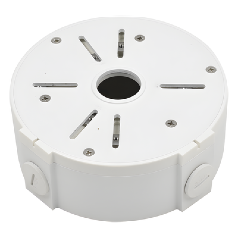 Caja de Conexiones Universal / Uso en Interior / Fabricada en Metal / Color Blanco / Uso en Bala - Domo - Turret / Conexión 3/4