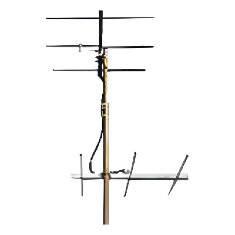 Juego de 2 Antenas Bi-direccionales reforzadas de 3 elementos para TV.