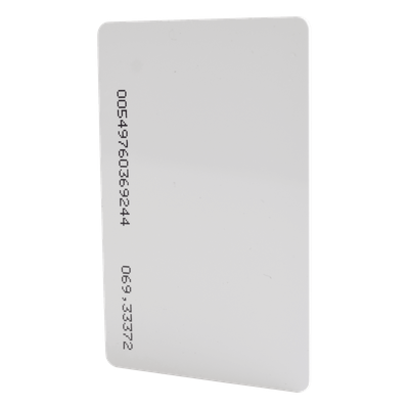Tarjeta de Proximidad / Formato ISO Delgada / 26 Bits / 125 kHz / Rango -35 a 65 °C / Impresión Doble Cara