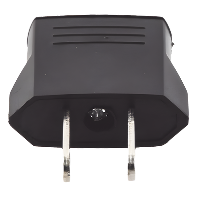 Adaptador de enchufe europea a americano, Calidad PREMIUM @ 6 A ; 110 - 250 Vca