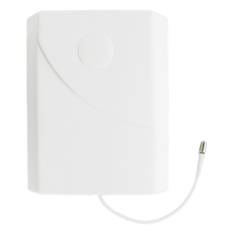 Antena Tipo Panel de Montaje en Pared, Multibanda 700-960 MHZ/ 1710-2170 MHz, 75 Ohm, conector F hembra.