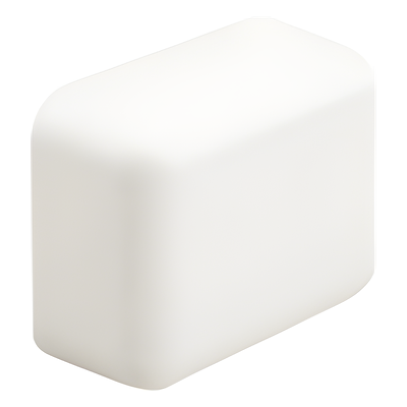 Tapa Final, para uso con canaleta LD3, material ABS, Color Blanco Mate