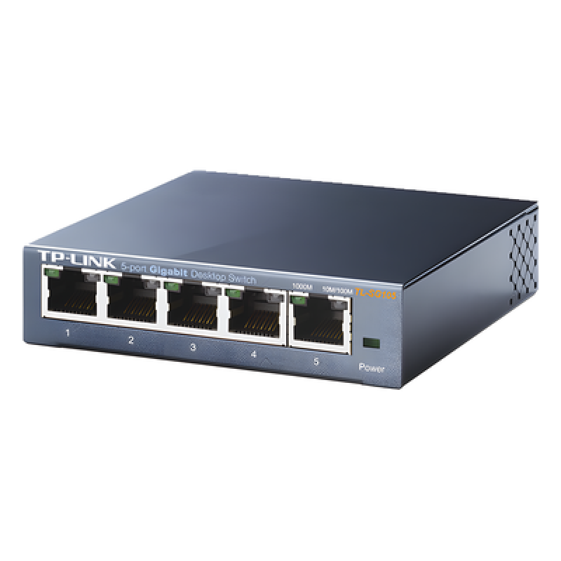 Switch Gigabit no administrable de 5 puertos 10/100/1000 Mbps