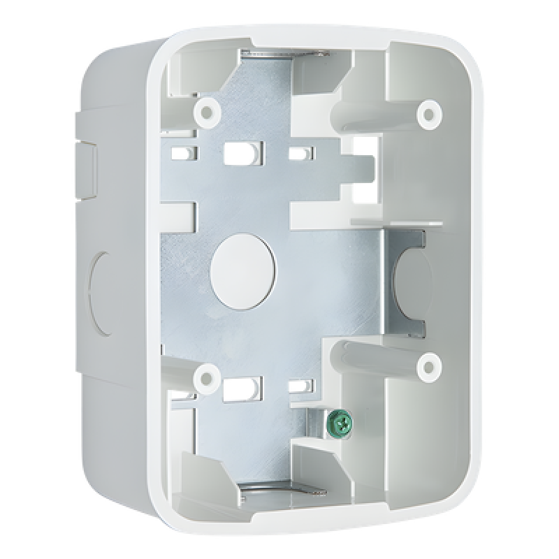Caja de Montaje en Pared para Bocina y Bocina con Lampara Estroboscopica, Color Blanco