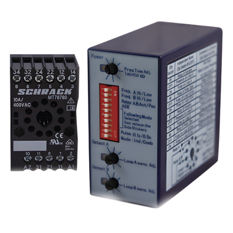 Sensor de Masa para Barreras / Doble Canal / 12-24 VAC/VCC / IP40 / -30 a 70°C / 2.5W / 76x38x76 mm / 0.25x0.125x0.25 ft
