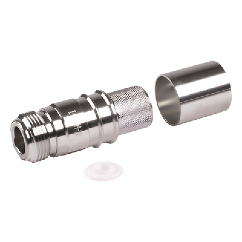 Conector Coaxial N Hembra / Plegable / Pin Cautivo Sin Soldadura / 50 Ohm / Para Cable LMR600-LP600