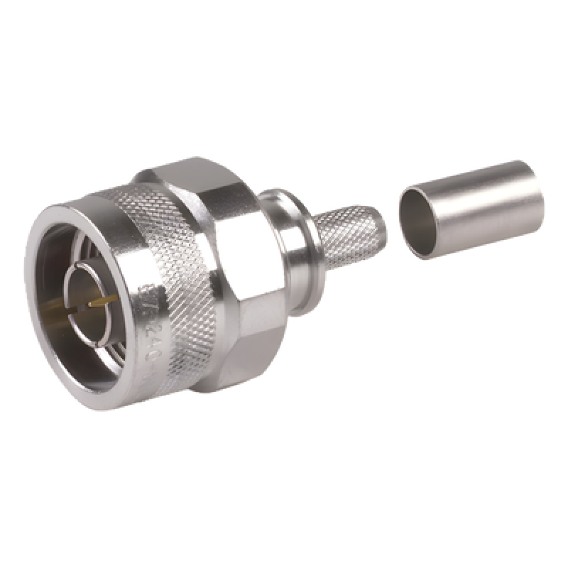 Conector Coaxial N Macho / Plegable / Pin Cautivo / VSWR 1.3 hasta 6 GHz / Para RG8X, LMR240