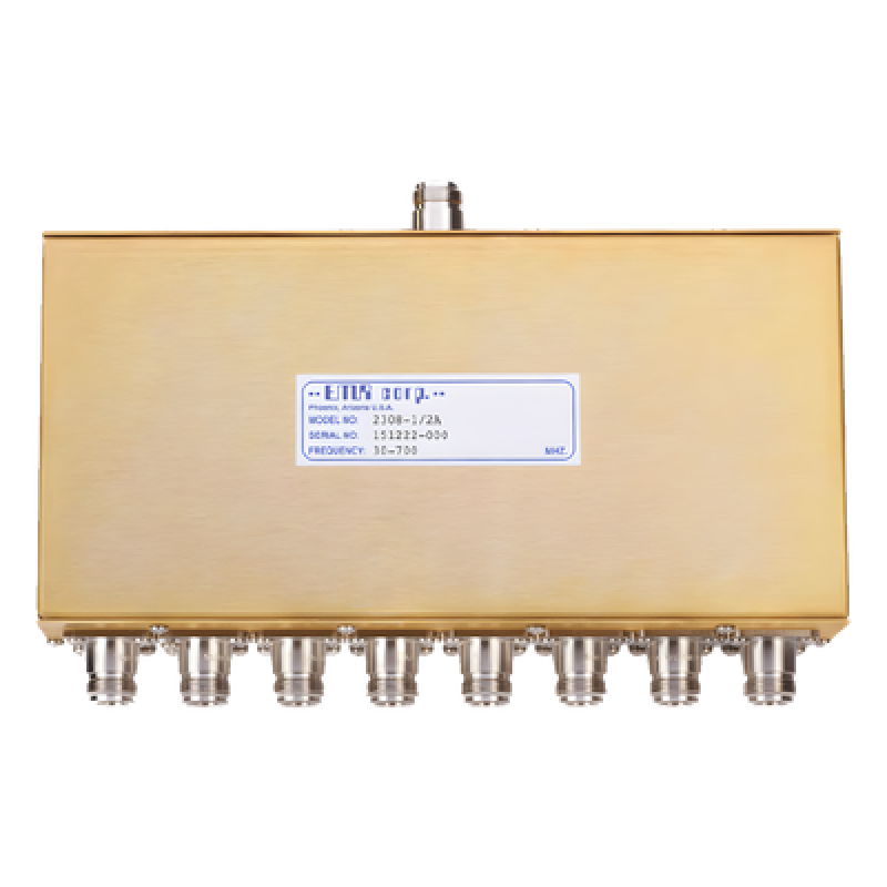 Divisor de Potencia / 8 Vías / 30-700 MHz / 0.5 W / Conectores N Hembra / 41 x 224 x 152 mm / 1.35 x 7.35 x 4.99 ft