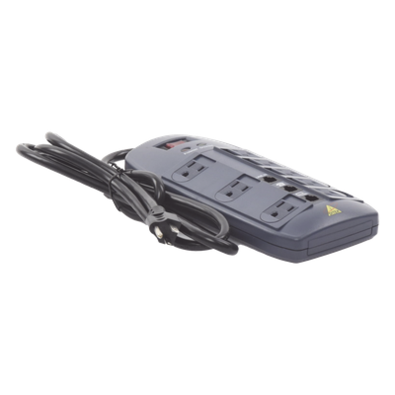 Multicontacto 8 Salidas / 120 VCA 15 A / 2160 Joules / Telco RJ11 / 6 Transformadores Simultáneos / 5.9 pies Cable