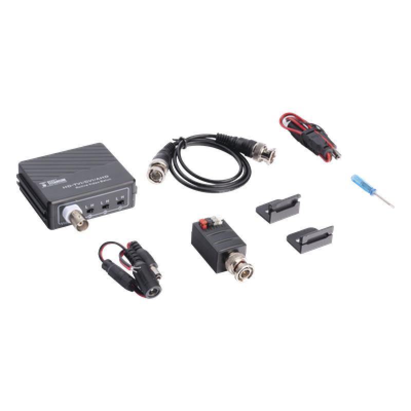 Kit de transmisión de video / 400 m (1312 ft) / 2 MP / HD-TVI HD-CVI AHD CVBS / Activo+Activo / Protección grado III