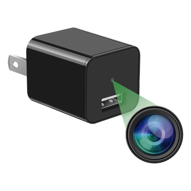 Cámara Oculta en Cargador de Pared / 2 Megapixel 1080P / Grabación Continua o por Movimiento / Detección Inteligente 1-2 m (3.3-6.6 ft) / Memoria 8GB / Expansión MicroSD 128GB