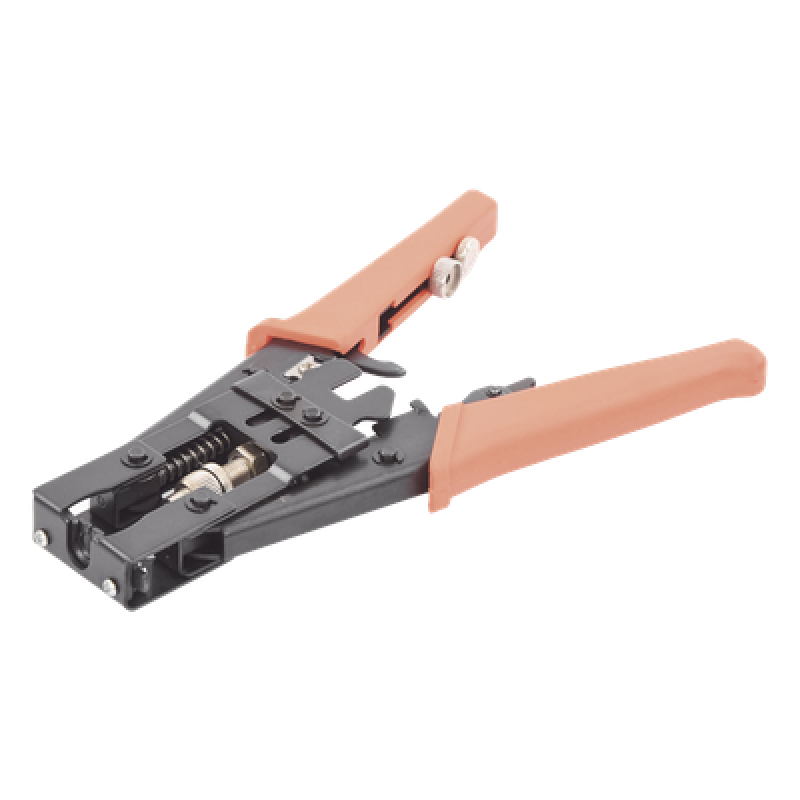 Pinzas de Compresión / Conectores F, BNC, RCA Impermeables / Cables RG-58, RG-59, RG-6 / Estructura Metálica Reforzada / Mango Anti-Derrapante