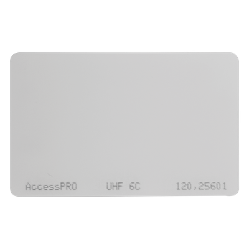 Tag UHF tipo Tarjeta para lectoras de largo alcance 900 MHZ / EPC GEN 2 / ISO 18000 6C / No imprimible / NO incluye porta tarjeta