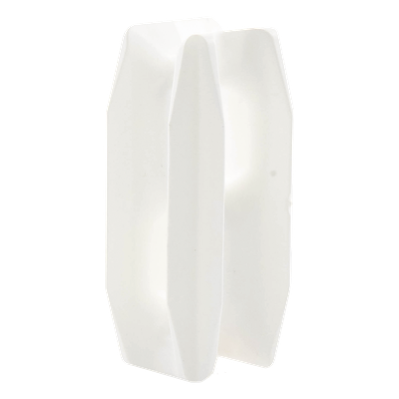 Aislador Blanco de Esquina para Cercos Eléctricos / 18 kV / Resinas Vírgenes / Resistencia 7.5-10.2 kg / Anti UV / 66 mm x 31.6 mm