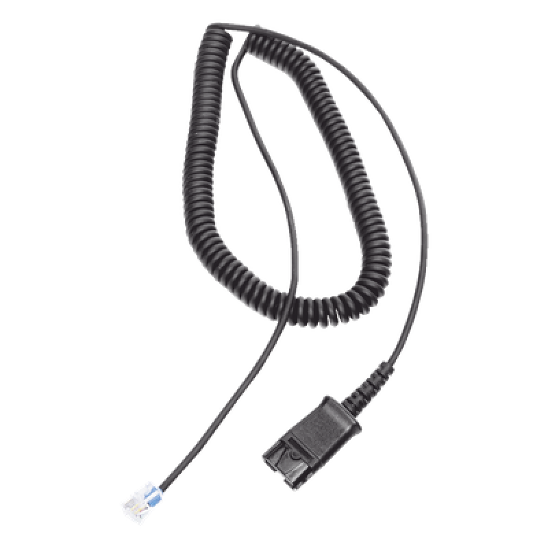 Cable Adaptador QD / Diademas HT101/HT201/HT202 / Teléfonos Analógicos, Digitales e IP / Compatible Grandstream y Yealink / Audio Full Duplex / Impedancia 2000Ω
