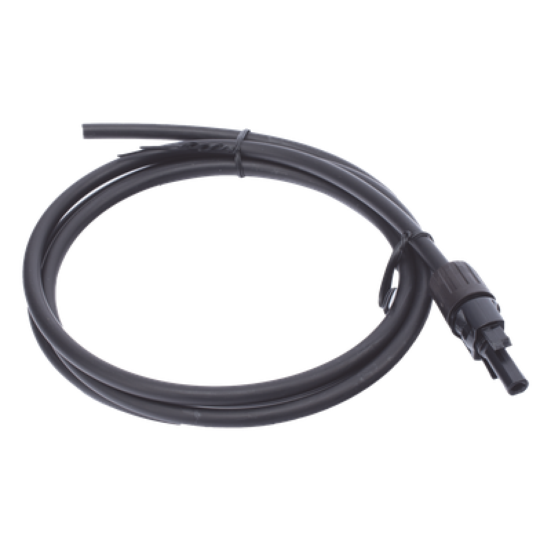 Cable Fotovoltaico 1.5 m, Negro, Calibre 10 AWG con Terminal MC4-H en un Extremo