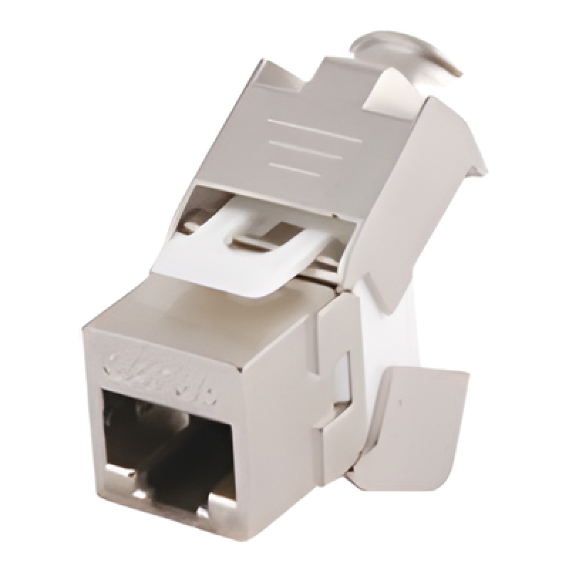 Módulo Jack Keystone Cat6A Blindado (STP) sin Herramienta (Toolless) para Faceplate