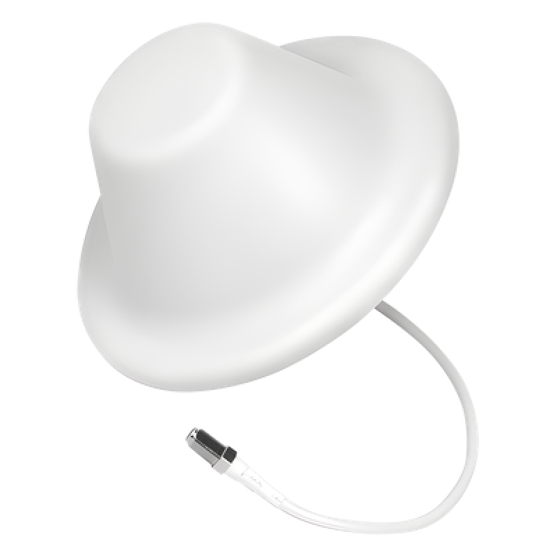 Antena Tipo Domo| 698-960/1710-2700 MHz, 2/4 dB | 75 Ohm, con conector F Hembra.