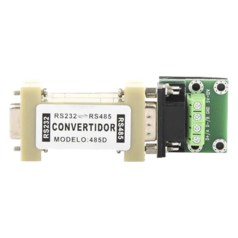 Convertidor de interfaz / RS232 a RS485 / Half-duplex automático / 115.2 kbps / 1200 m (3937 ft) / 5-12 VCC