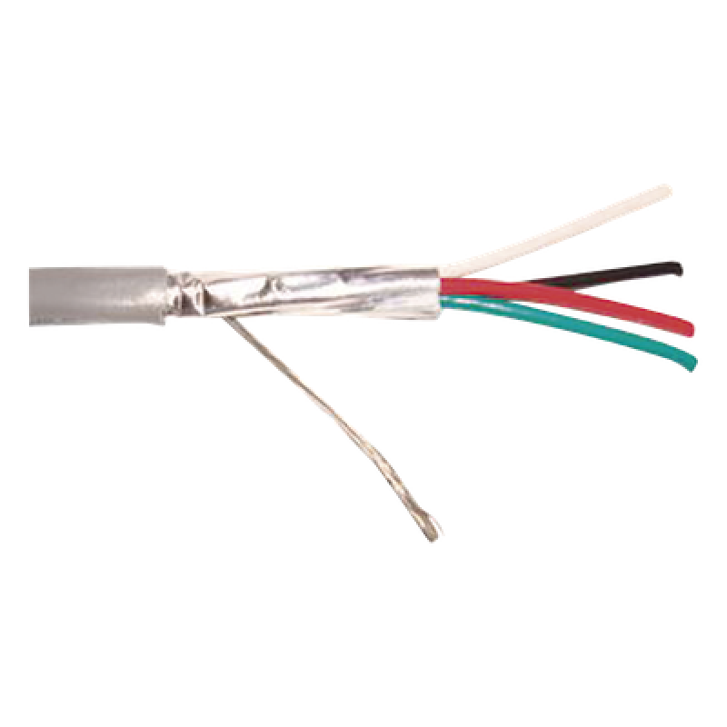 Cable Multiconductor para Alarma / 4x22 AWG / Blindado / CMR / 305 m (1000 ft) / Gris