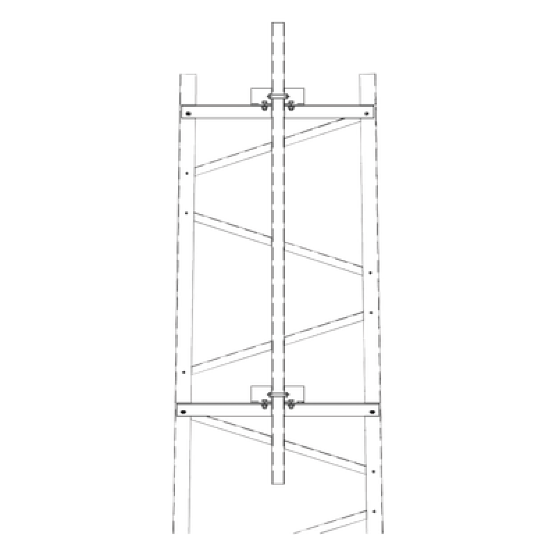 Brazo para Torre / Sección #3 / Mástil 1.8 m (5.9 ft) / Carga 113 kg (250 lbs) / Galvanizado / Industrial