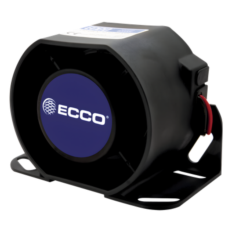 Alarma de reversa vehicular con montaje para superficies, 12-36 Vcc, 112 dBA