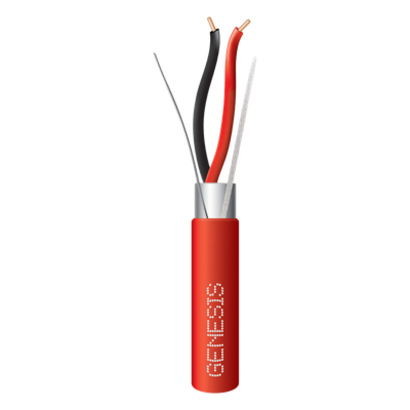 Cable para Alarmas de Incendio / 2x16 AWG / Blindado / Riser FPLR / 305 m (1000.7 ft) / PVC Rojo