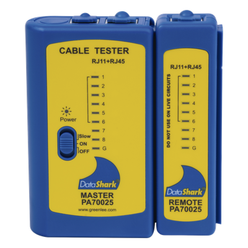 Probador de Cables de Red / Detección de Fallas / LEDs por Pin / Unidad Remota Incluida