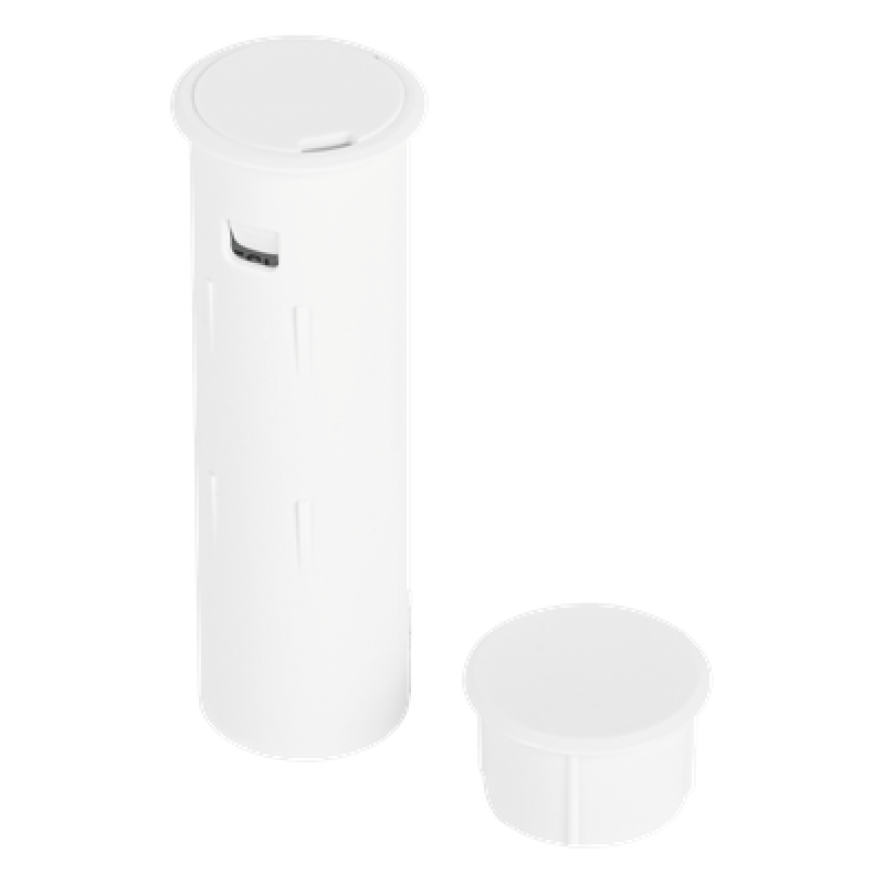 Sensor Magnético Inalámbrico para Empotrar / Invisible en Puerta Cerrada / Gap 2.54 cm / 345 MHz / Batería 5 Años / Diseño Cilíndrico Discreto