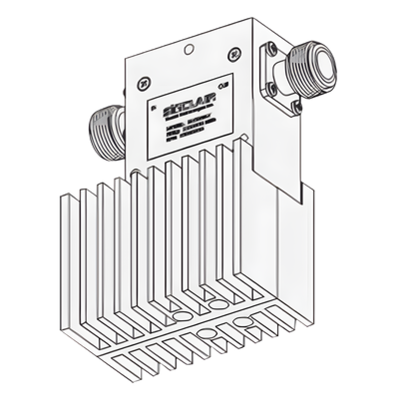 Aislador de Etapa Sencilla / 380-415 MHz / 35 MHz BW / 125W Entrada / 60W Reflejada / N Hembras / 38x64x88 mm