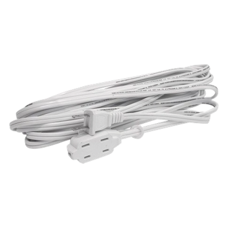 Extensión Eléctrica Doméstica de 8 metros / 127 V CA 8 A Máximo / Color Blanco.